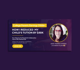 Webinar sign-up page: College Hacks for Parents entry by boukeroui