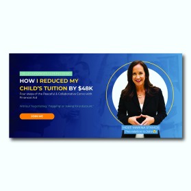 Webinar sign-up page: College Hacks for Parents entry by Ajibola Nureni