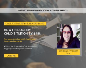 Webinar sign-up page: College Hacks for Parents entry by Kendri Ariyanto