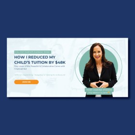 Webinar sign-up page: College Hacks for Parents entry by Ajibola Nureni