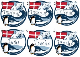 Design for decal to put on a boat and printed or embroidered on clothing entry by Anse