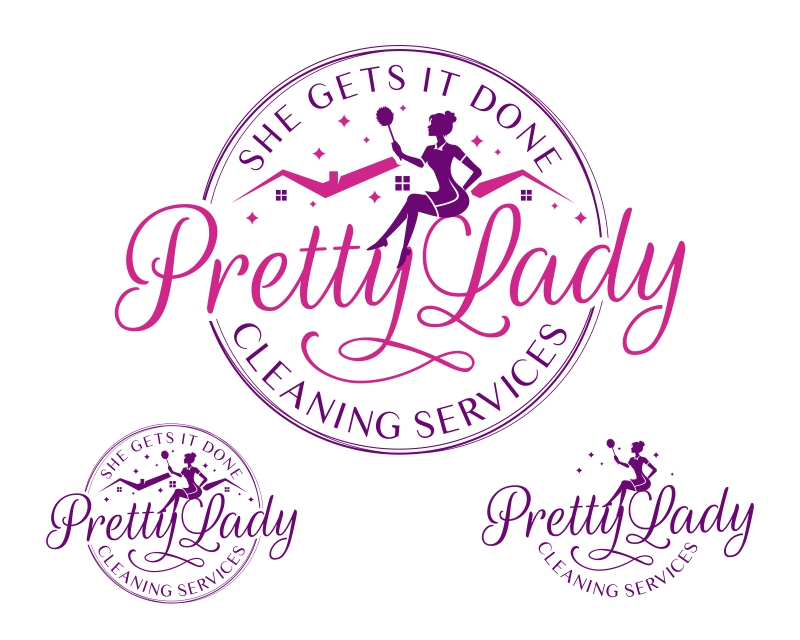 Logo Design for Pretty Lady Cleaning Services