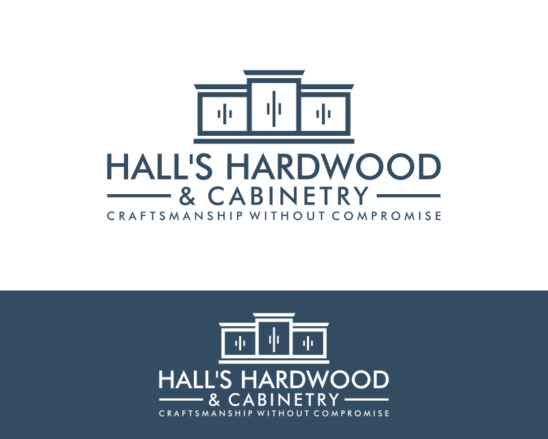 Logo Design for Hall's Hardwood and Cabinetry