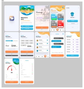 Design the Aloha Vibe for AirAi: 6 Mobile-First UI Mockups for Maui Vacation Rental SaaS entry by robi kurniawan