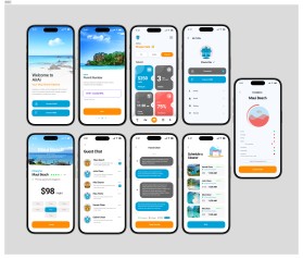 Design the Aloha Vibe for AirAi: 6 Mobile-First UI Mockups for Maui Vacation Rental SaaS entry by robi kurniawan