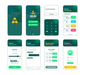 Design the Aloha Vibe for AirAi: 6 Mobile-First UI Mockups for Maui Vacation Rental SaaS entry by Tara fitriani
