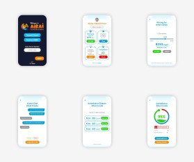 Design the Aloha Vibe for AirAi: 6 Mobile-First UI Mockups for Maui Vacation Rental SaaS entry by Ismail ginting