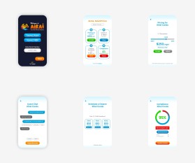 Design the Aloha Vibe for AirAi: 6 Mobile-First UI Mockups for Maui Vacation Rental SaaS entry by Ismail ginting