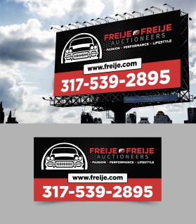 Freije & Freije Auctioneers Classic car banner design entry by Amit1991