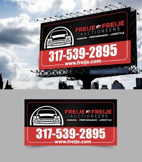 Freije & Freije Auctioneers Classic car banner design entry by Amit1991