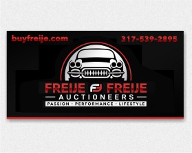 Freije & Freije Auctioneers Classic car banner design entry by iosiconsdesign