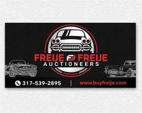 Freije & Freije Auctioneers Classic car banner design entry by iosiconsdesign
