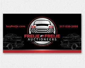 Freije & Freije Auctioneers Classic car banner design entry by Armchtrm
