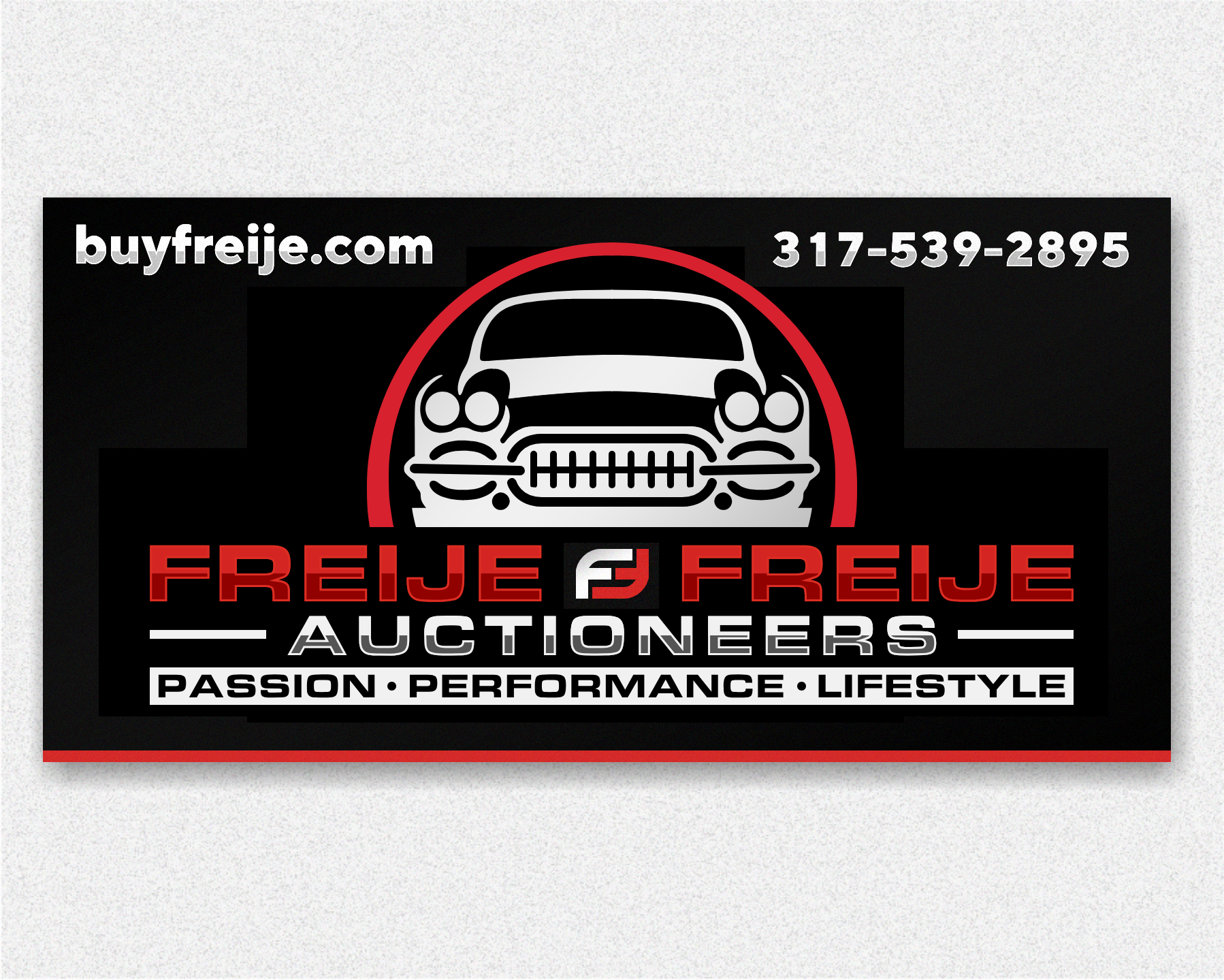 Graphic Design for Freije & Freije Auctioneers Classic car banner design