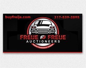Freije & Freije Auctioneers Classic car banner design entry by iosiconsdesign