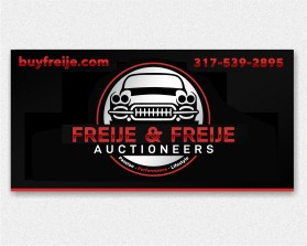 Freije & Freije Auctioneers Classic car banner design entry by iosiconsdesign