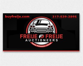 Freije & Freije Auctioneers Classic car banner design entry by iosiconsdesign