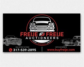 Freije & Freije Auctioneers Classic car banner design entry by iosiconsdesign