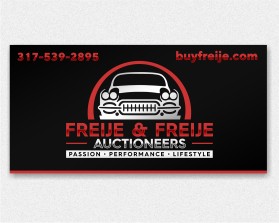Freije & Freije Auctioneers Classic car banner design entry by iosiconsdesign