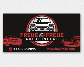 Freije & Freije Auctioneers Classic car banner design entry by iosiconsdesign