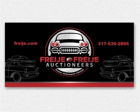 Freije & Freije Auctioneers Classic car banner design entry by Armchtrm