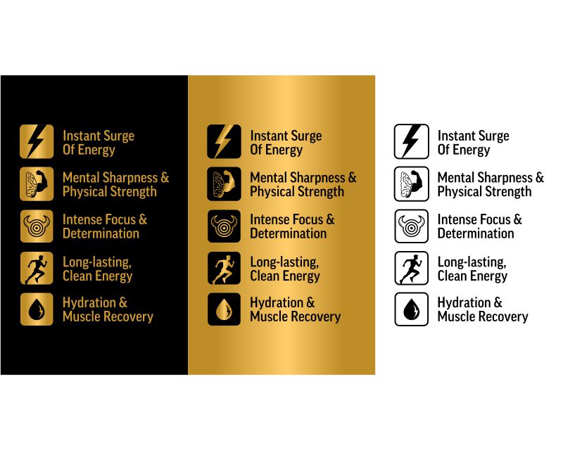 Logo Design for 710 Bliss Energy Drink – Icon Set