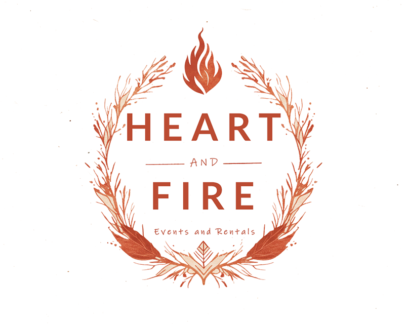 Logo Design for Heart and Fire Events and Rentals