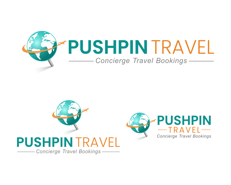 Logo Design for Pushpin Travel