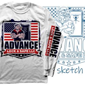 T-Shirt Design Entry 3690052 submitted by any99 to the contest for Advance Lock & Safe LLC run by JFallick87