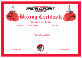 Arena Combat, certificate for rank entry by syaifullah saufi