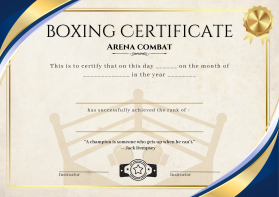 Arena Combat, certificate for rank entry by Lou Baobao