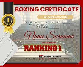 Arena Combat, certificate for rank entry by agus rudi purnomo