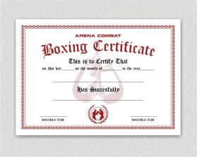 Graphic Design Entry 3696222 submitted by Armchtrm to the contest for Arena Combat, certificate for rank run by Scavone1983