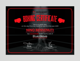 Arena Combat, certificate for rank entry by Alan Qosh