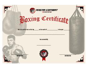 Arena Combat, certificate for rank entry by Lumer Bilaoen