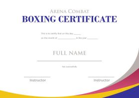 Arena Combat, certificate for rank entry by Bayu Agung Mahendra