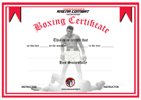 Arena Combat, certificate for rank entry by syaifullah saufi