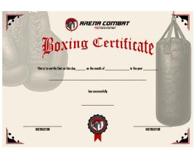 Arena Combat, certificate for rank entry by Lumer Bilaoen