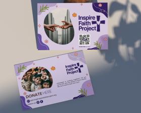 double sided design for post card for non profit charity. front is for people to donate money and the back is for people who need financial assists entry by joni0078