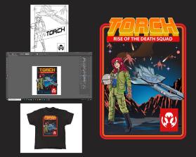T-Shirt Design Entry 3749647 submitted by exvy to the contest for AJ Rojek | Comic Book Writer run by rojek-andrew
