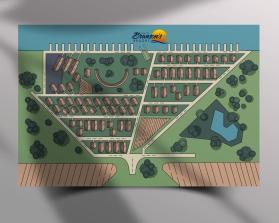 Fun new Park Map for office wall entry by Sketchy Studio