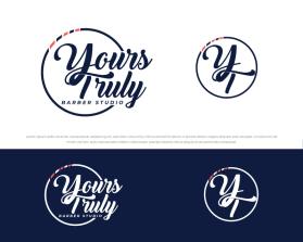 Yours Truly Barber Studio entry by FXF Creations