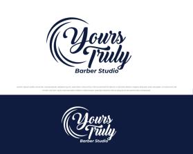 Yours Truly Barber Studio entry by FXF Creations