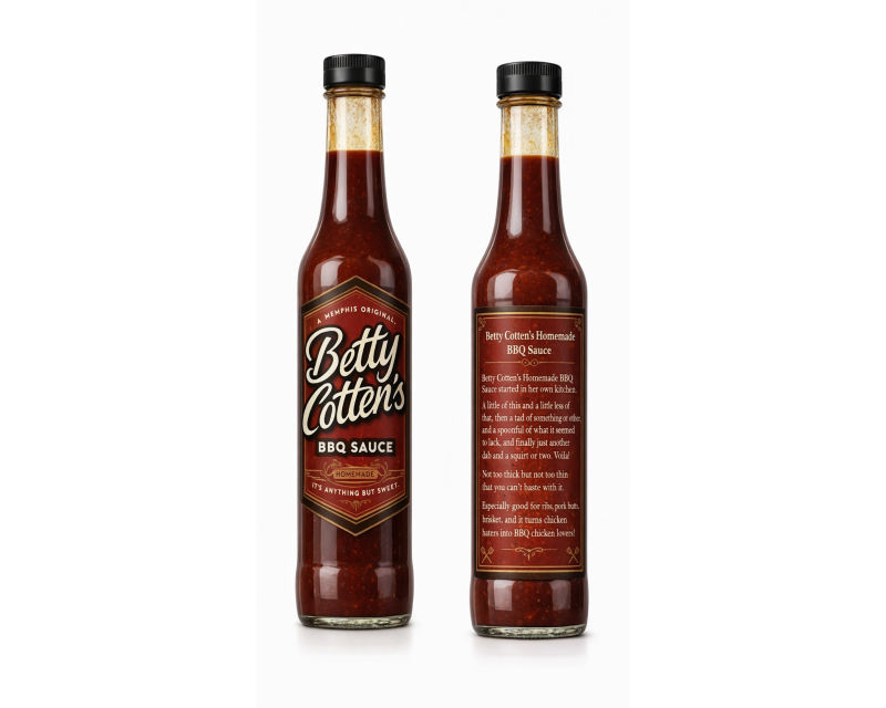 Logo Design for Betty Cotten's Homemade BBQ Sauce
