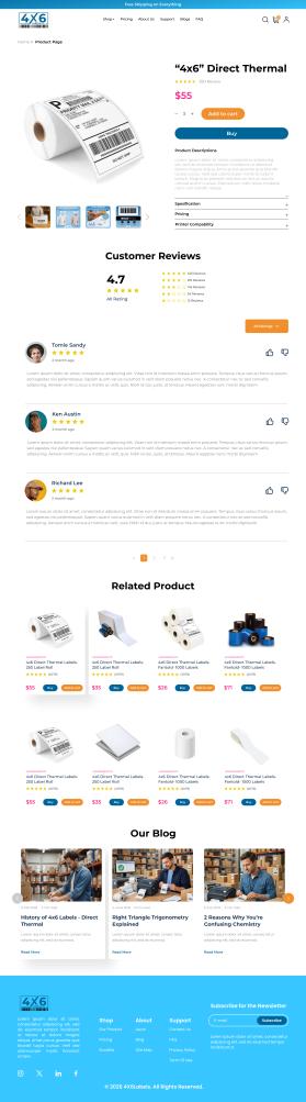 4x6Labels.com - REDESIGN OF HOMEPAGE, CATEGORY & PRODUCT PAGES entry by Sketchy Studio