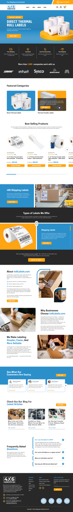 4x6Labels.com - REDESIGN OF HOMEPAGE, CATEGORY & PRODUCT PAGES entry by Donald Macjohn