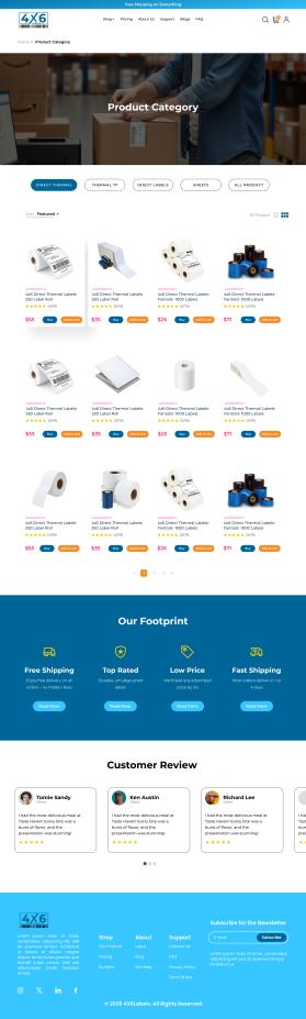 4x6Labels.com - REDESIGN OF HOMEPAGE, CATEGORY & PRODUCT PAGES entry by Sketchy Studio