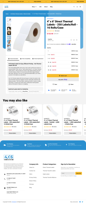 4x6Labels.com - REDESIGN OF HOMEPAGE, CATEGORY & PRODUCT PAGES entry by Lutfi Aziz Wahab
