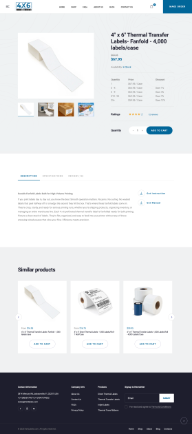 4x6Labels.com - REDESIGN OF HOMEPAGE, CATEGORY & PRODUCT PAGES entry by Kuchie Creates