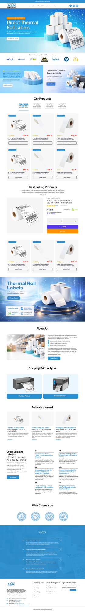 Web Design Entry 3852505 submitted by hary creative to the contest for 4x6Labels.com - REDESIGN OF HOMEPAGE, CATEGORY & PRODUCT PAGES run by Mike A.
